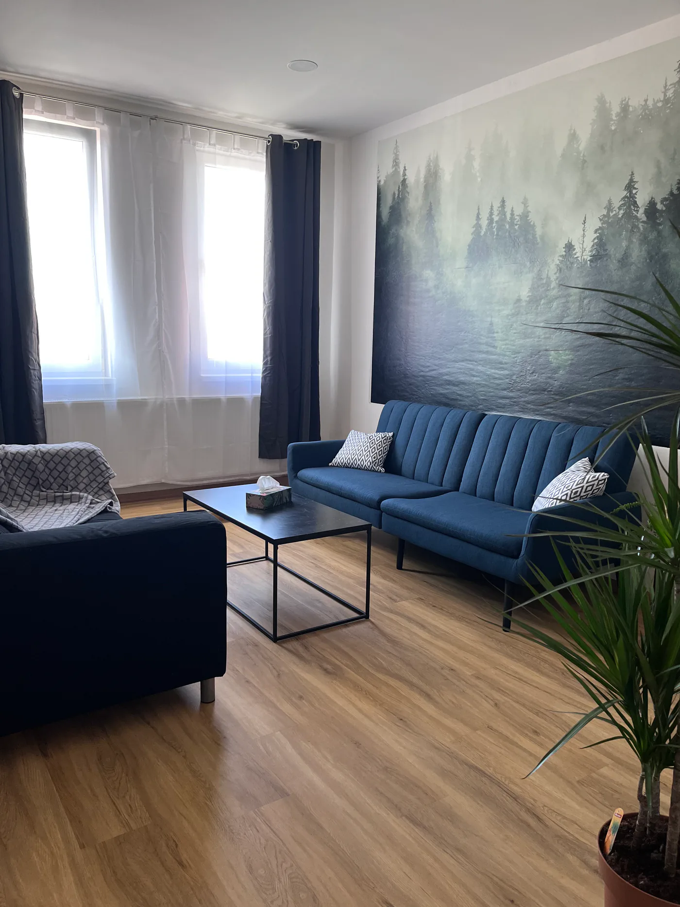 Miestnosť The Journey pripravená na podporný rozhovor